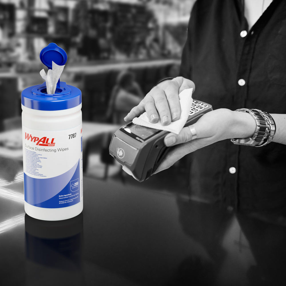 WypAll® Flächendesinfektionstücher - Spendereimer / Weiß /200 - 10 Tubs  x 200 Sheets | Karton (10 Eimer)-zoom-4