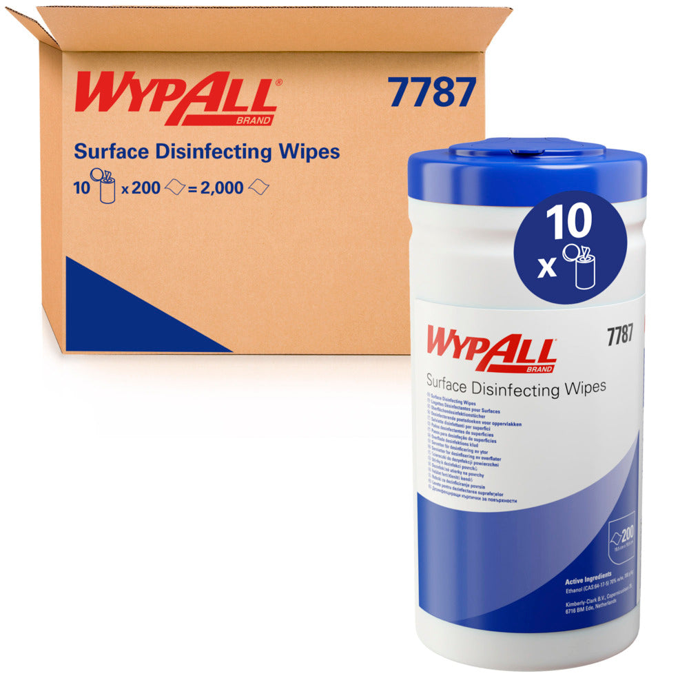 WypAll® Flächendesinfektionstücher - Spendereimer / Weiß /200 - 10 Tubs  x 200 Sheets | Karton (10 Eimer)-2