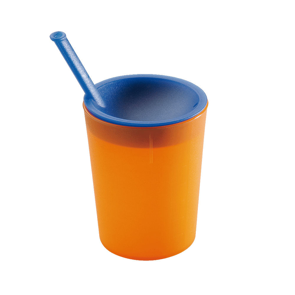Auslaufartikel: Medical Trinkhilfebecher 20 cl - Ø 73 x 92 mm (PP blau/orange| 1 Stück-1
