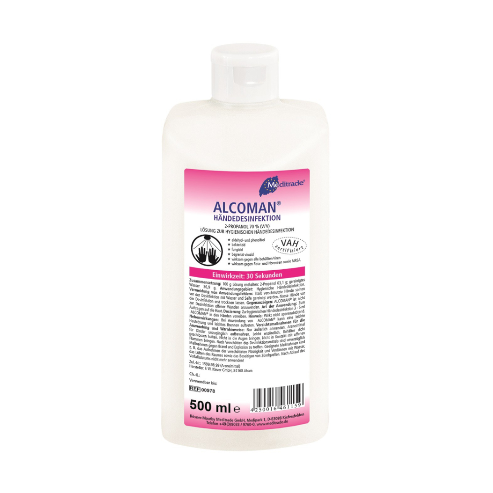 Meditrade Alcoman® Händedesinfektionsmittel - 500 ml | Flasche (500 ml)-zoom-1