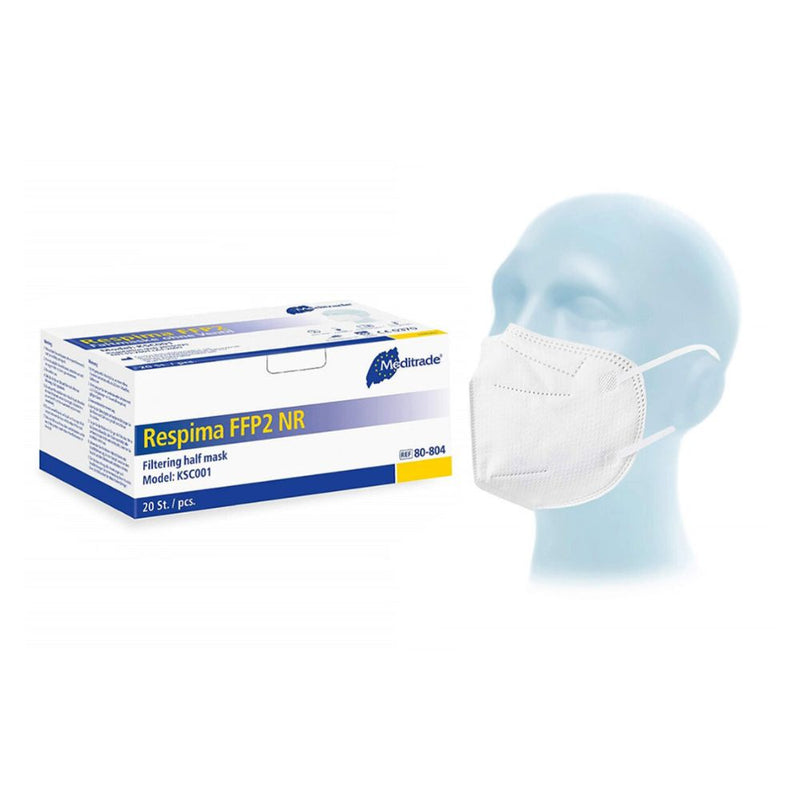 Meditrade Respima® FFP2Atemschutzmasken, FFP 2, o. Ventil | Packung (20 Stück)-zoom-