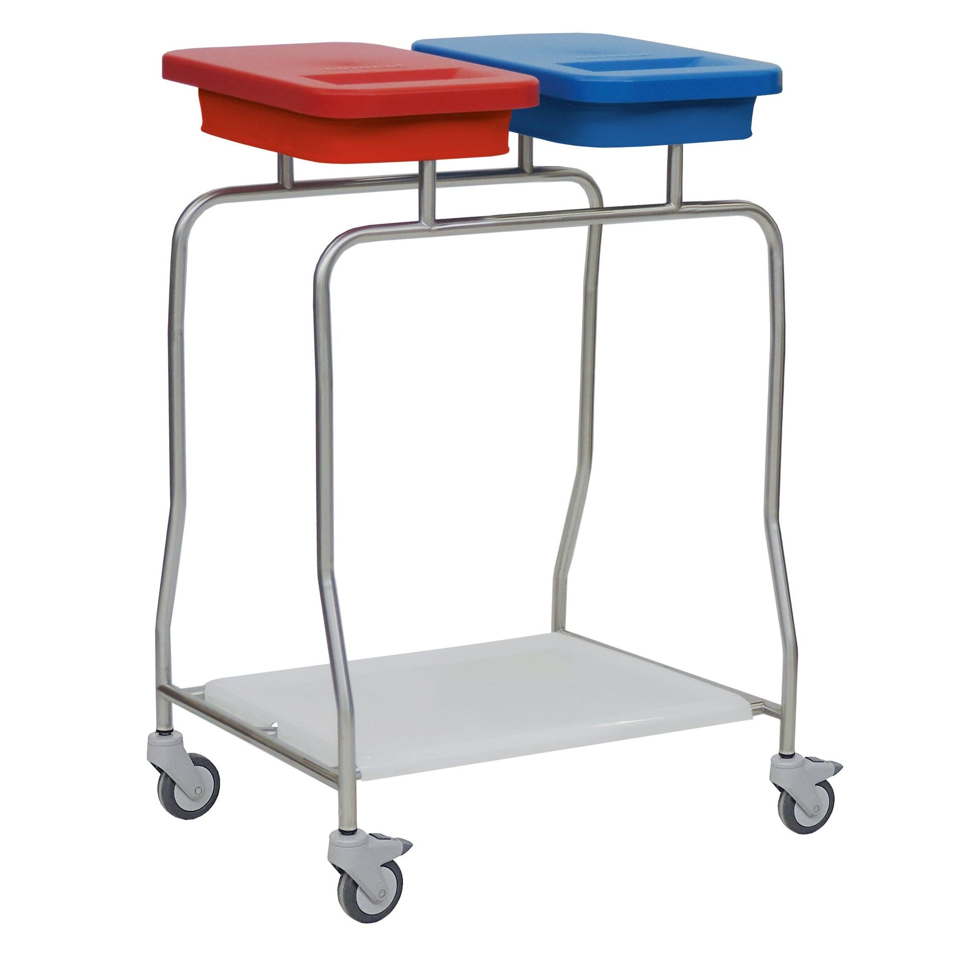 Novocal Edelstahl-Abfallsammler "Kompakt" Zweifachsammler Rahmen: Edelstahl Sämtliche Rohrverbindu | Packung (1 Stück)-1