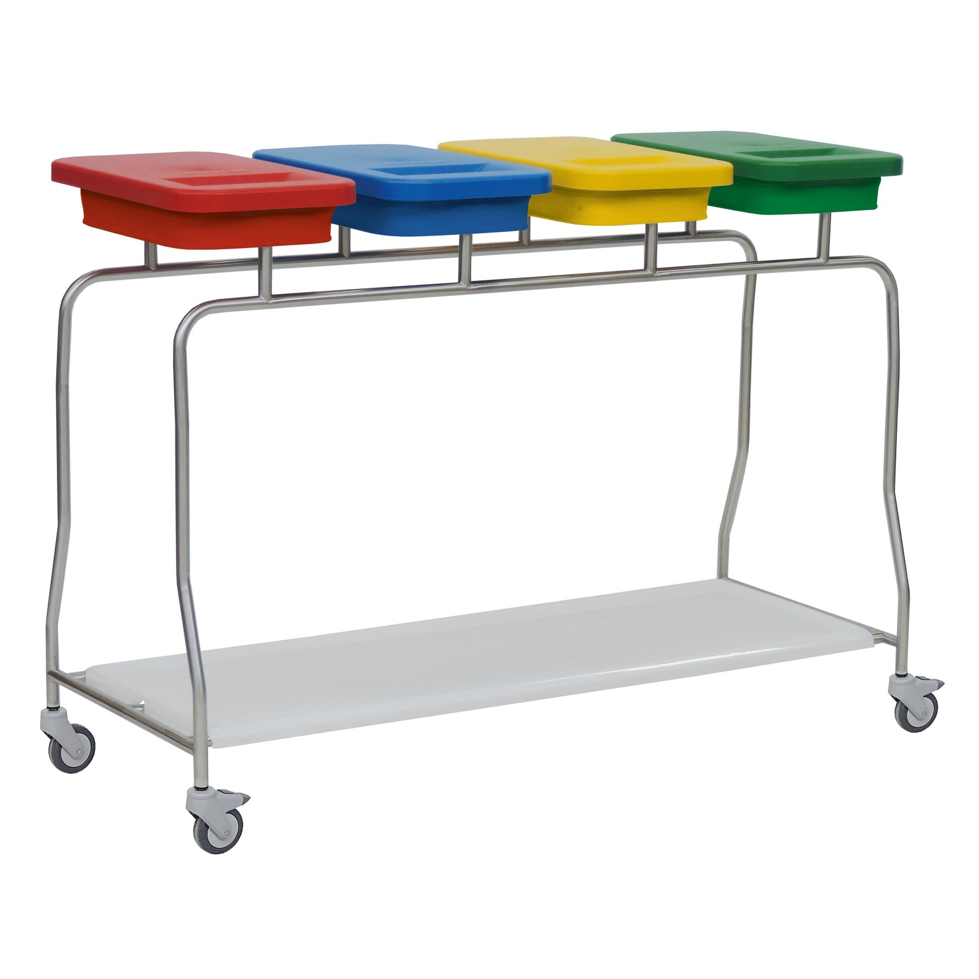 Novocal Edelstahl-Abfallsammler "Kompakt" Vierfachsammler Rahmen: Edelstahl Sämtliche Rohrverbindu | Packung (1 Stück)-1