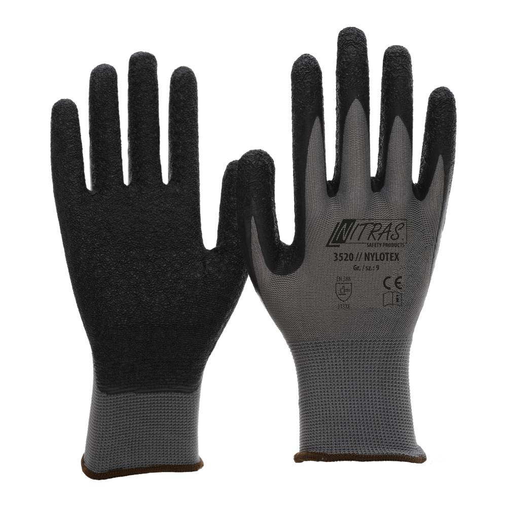 Nitras Nylotex, Nylonhandschuhe mit Latex-Beschichtung-zoom-1