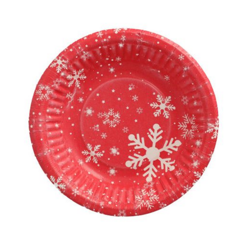 PAPSTAR Pappschalen rund, 19 cm, 3 cm hoch, "Winter Time" | Folie (50 Stück)-zoom-