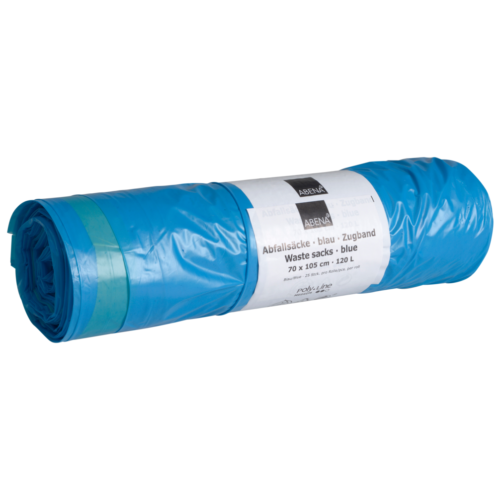 Abfallsäcke 120 L, m. Zugband 700x1050mm 38 my Blau    | Rolle (25 Beutel)-1
