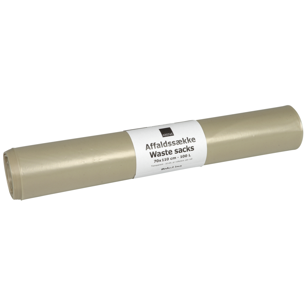 Abfallsäcke 120 L, 700x1100 mm, 55 my LDPE, Transparent    | Rolle (10 Beutel)-zoom-1