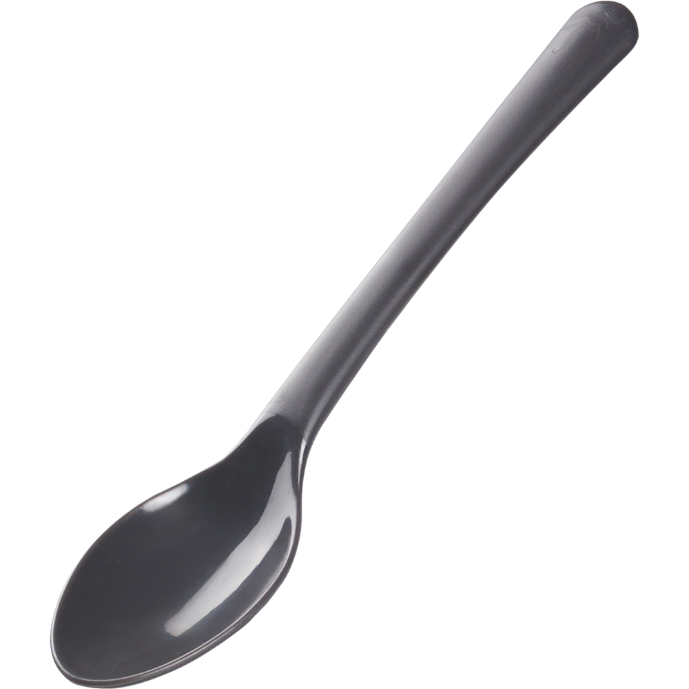 Mehrweg Teelöffel, 14cm, Schwarz, PP   | Packung (100 Stück)-1