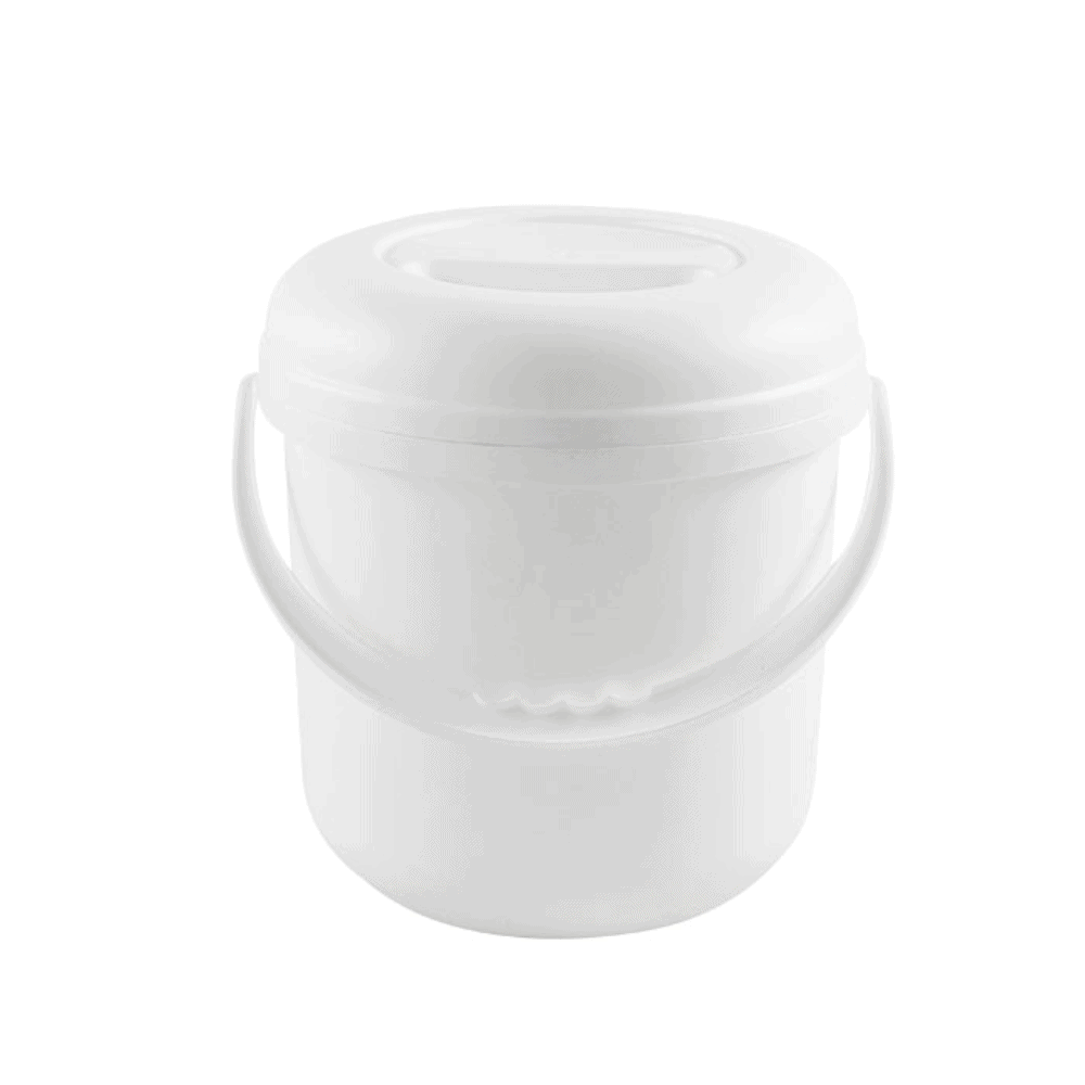 Runder Eimer mit Deckel, weiß - 10 Liter | Eimer (1 Eimer)-zoom-1