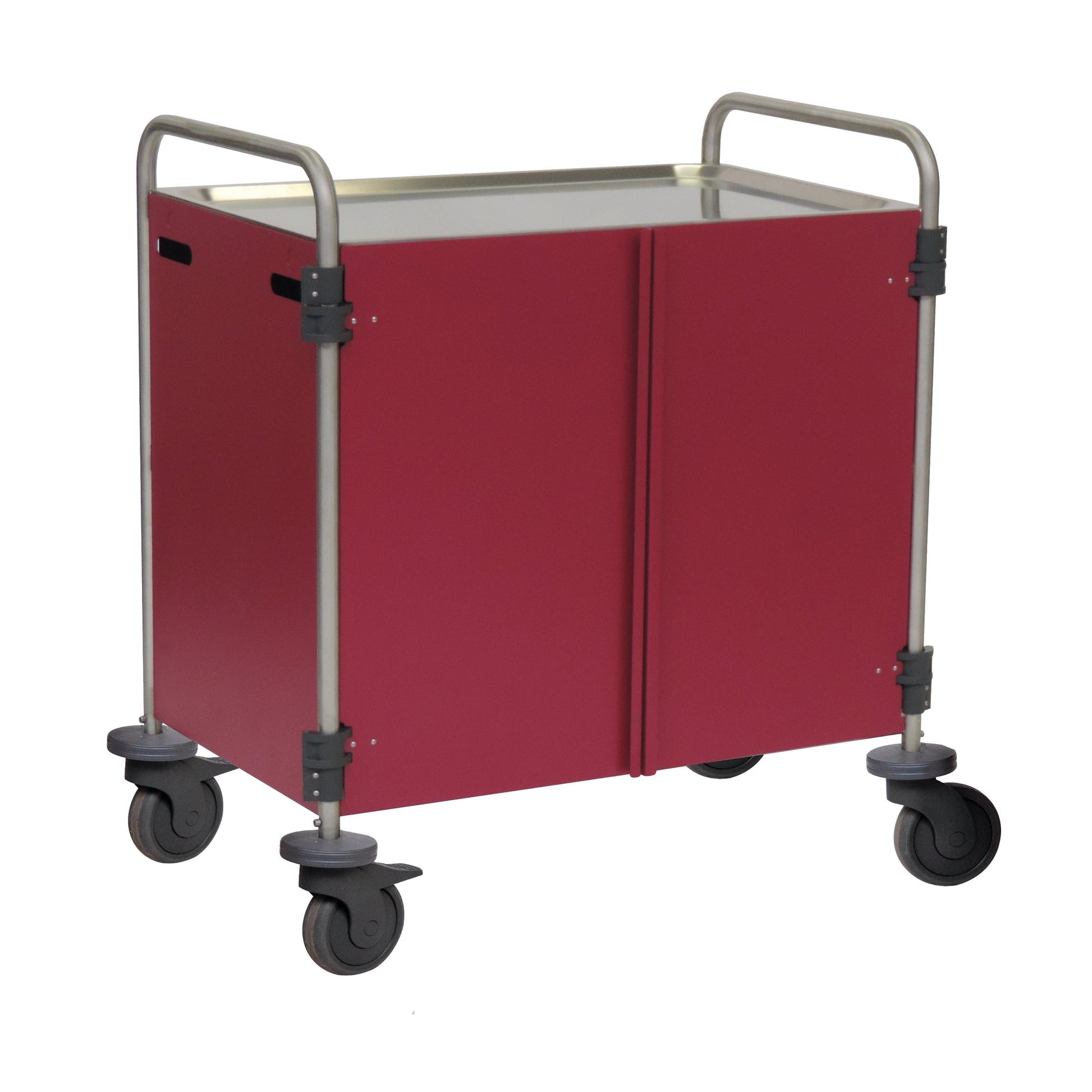 Novocal Mehrzweckwagen geschlossen Material: Edelstahl 3-seitig, mit frontseitigen Flügeltüren, wa | Packung (1 Stück)-1