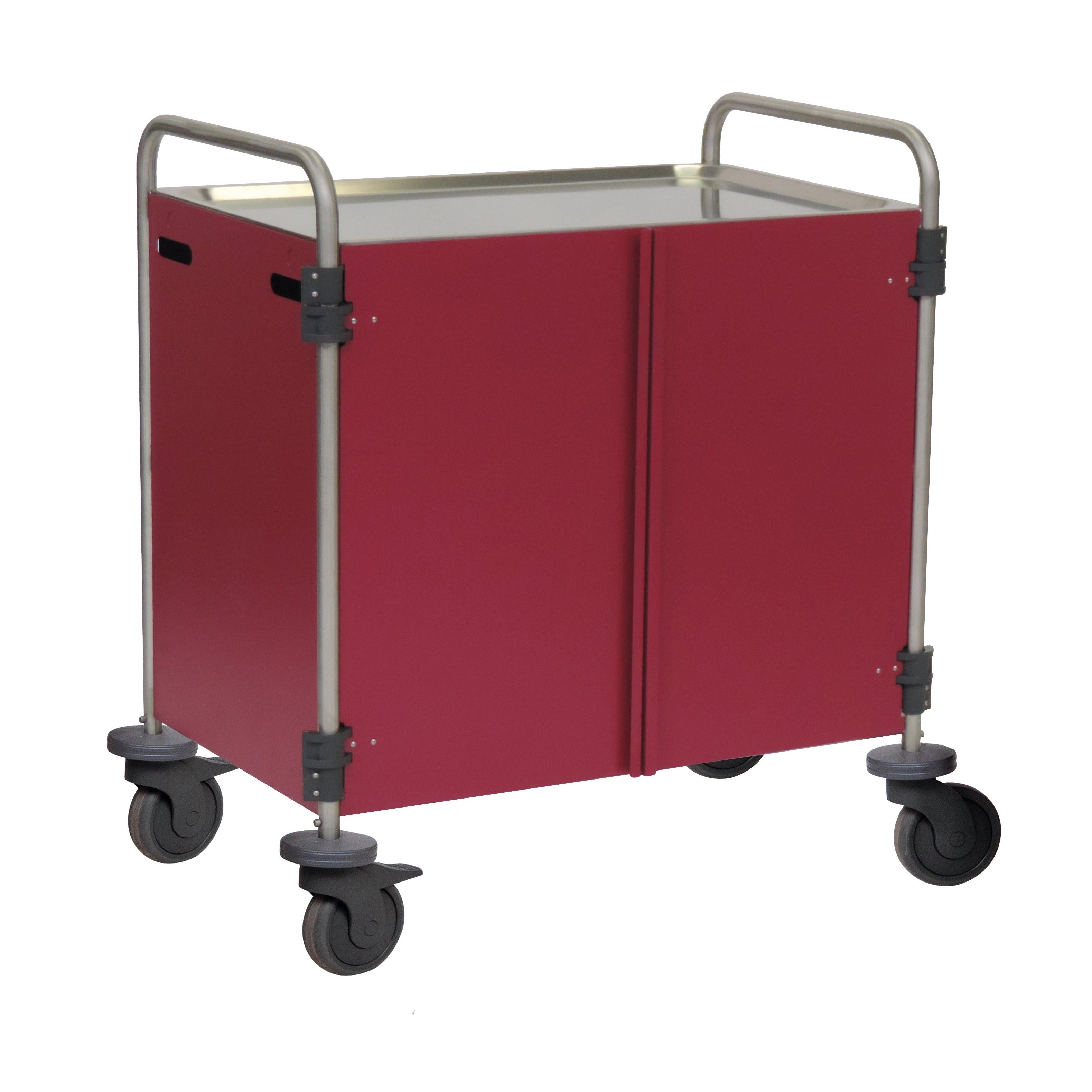 Novocal Mehrzweckwagen geschlossen Material: Edelstahl 3-seitig, mit frontseitigen Flügeltüren, wa | Packung (1 Stück)-zoom-1