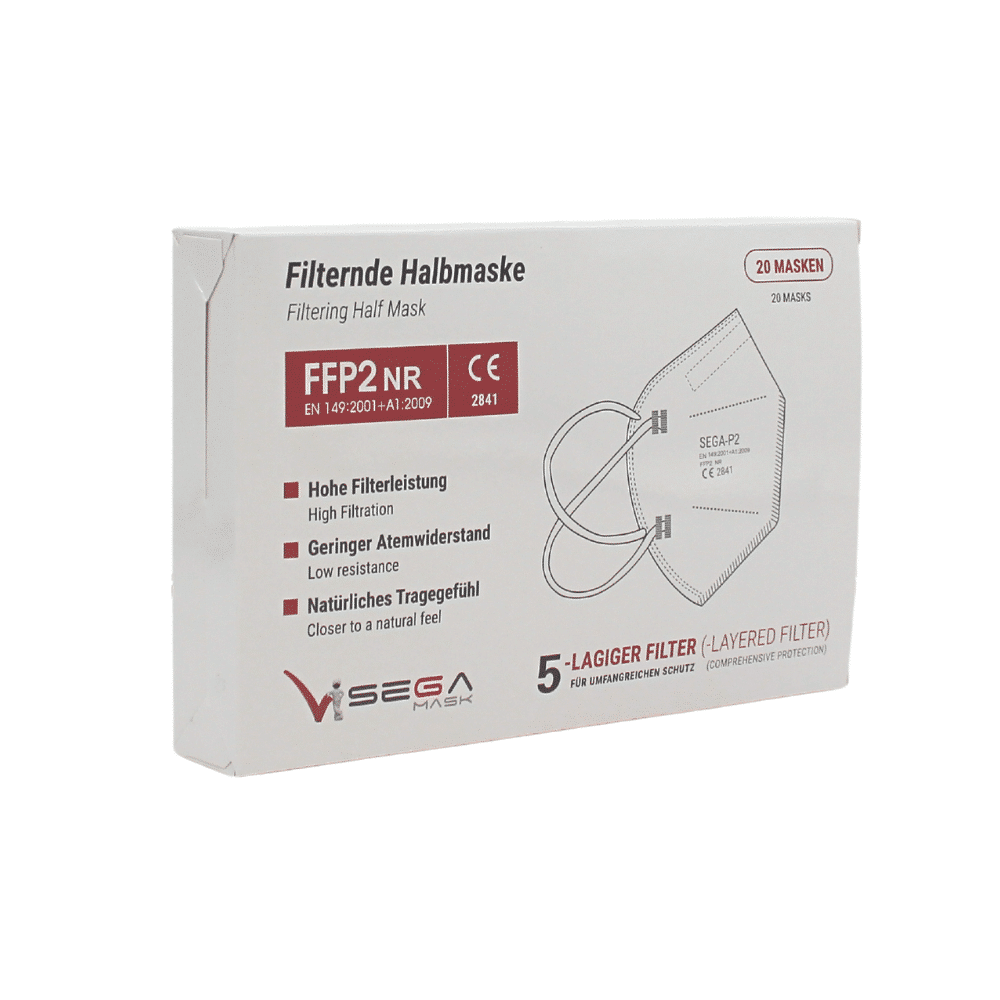SEGA Mask FFP2 - 20er weiß - CE2841 - Packung | Packung (20 Masken)