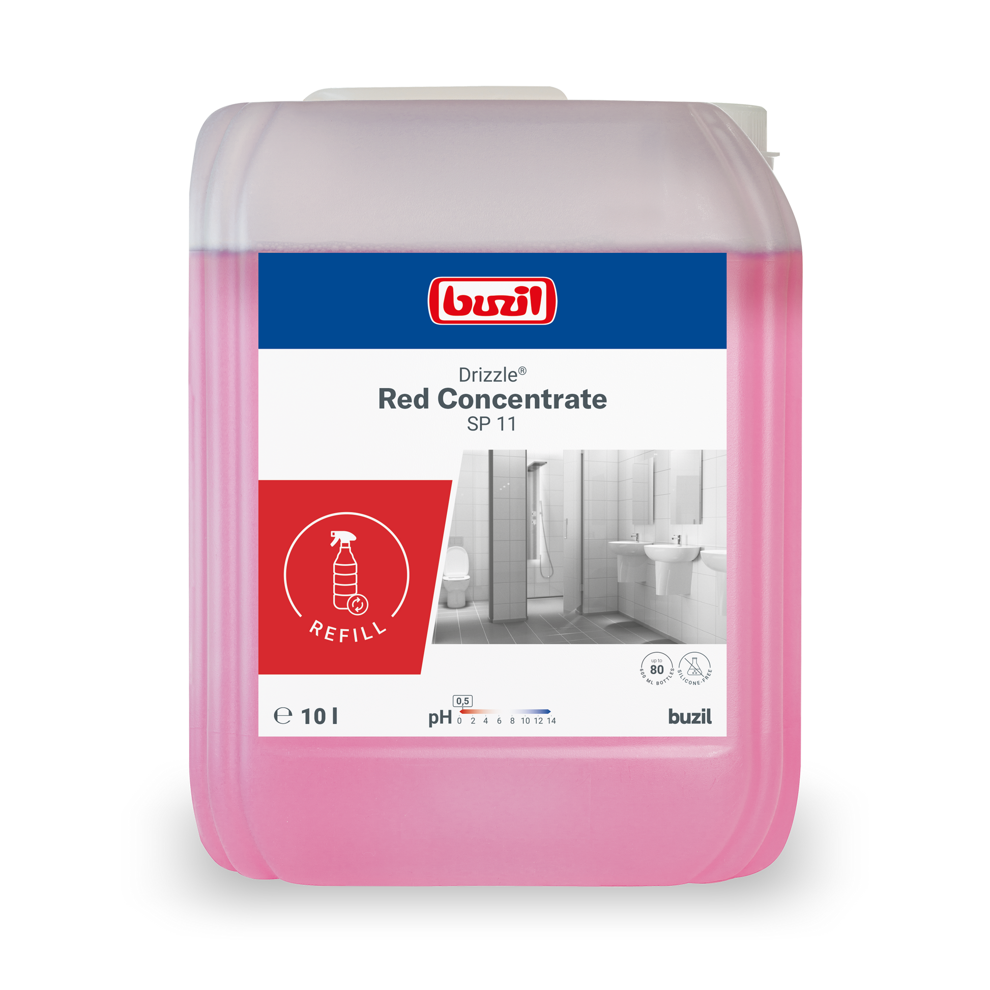 Drizzle® Red Concentrate Sanitärreiniger rot | Kanister (10 l)-1