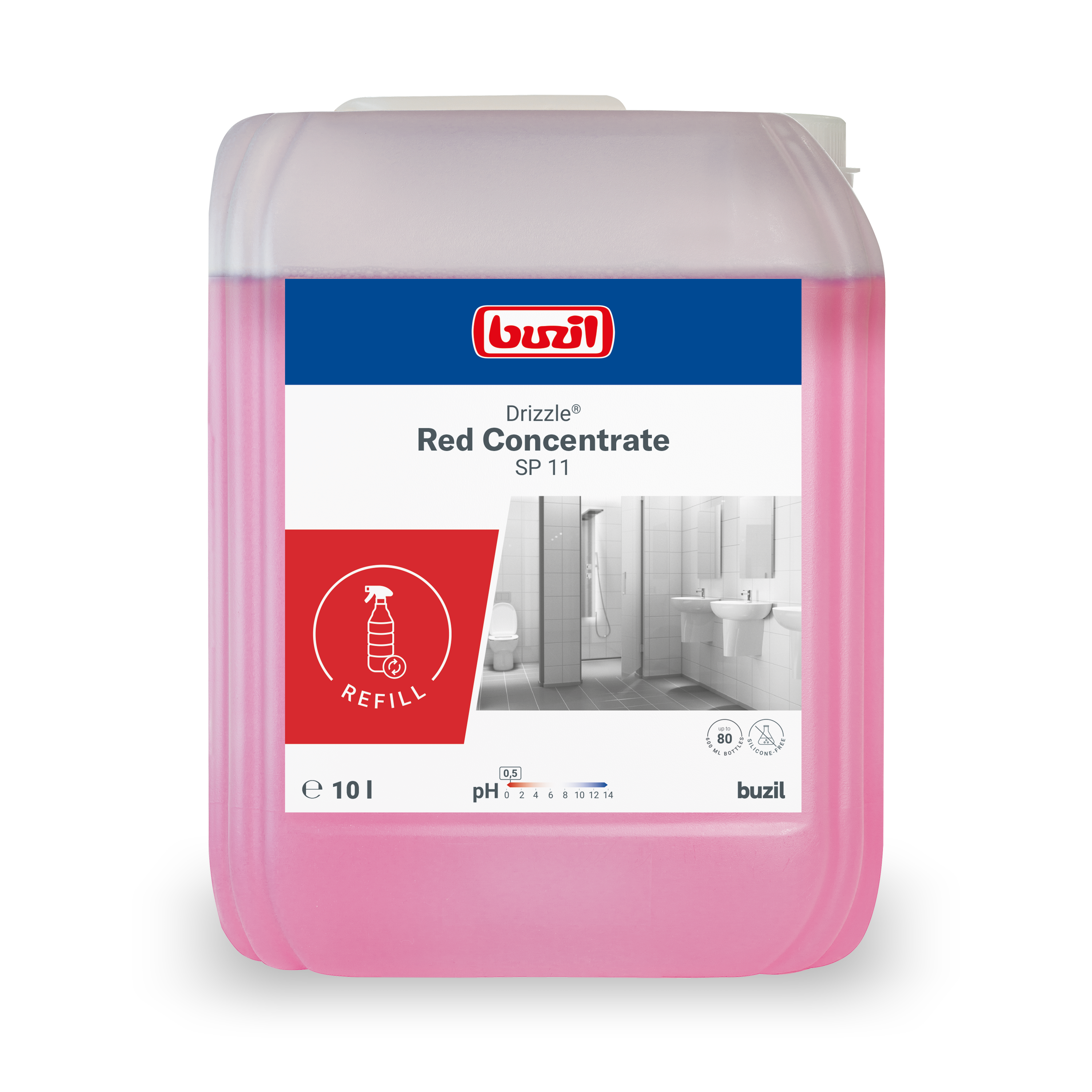 Drizzle® Red Concentrate Sanitärreiniger rot | Kanister (10 l)-zoom-1