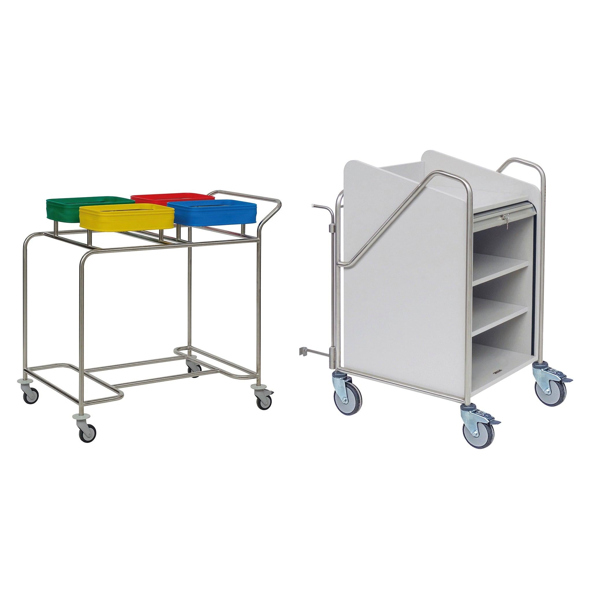 Novocal Stationswagen Rahmen: Edelstahl Sämtliche Rohrverbindungen sind  rundum verschweißt   4 | Packung (1 Stück)-zoom-1