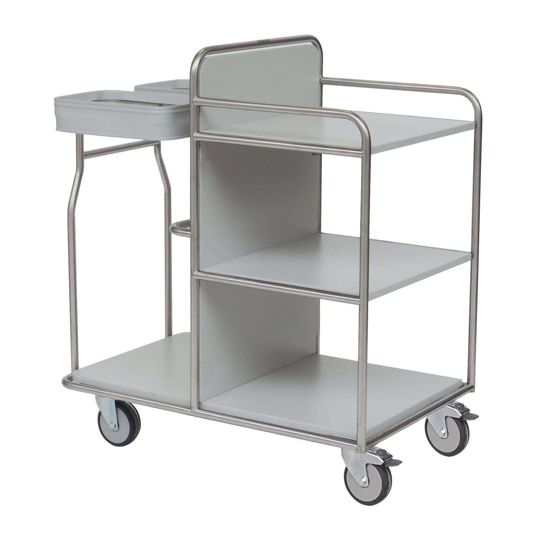 Novocal Stationswagen Rahmen: Edelstahl Sämtliche Rohrverbindungen sind  rundum verschweißt   2 | Packung (1 Stück)-1