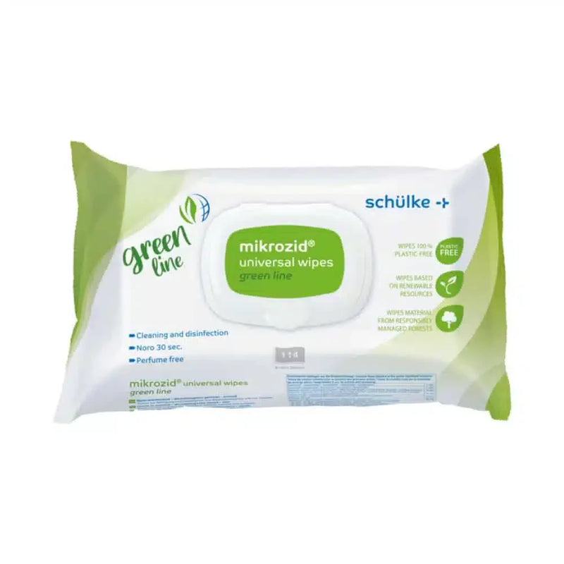 Schülke mikrozid® universal wipes green line Desinfektionstücher | Packung (114 Tücher)-zoom-