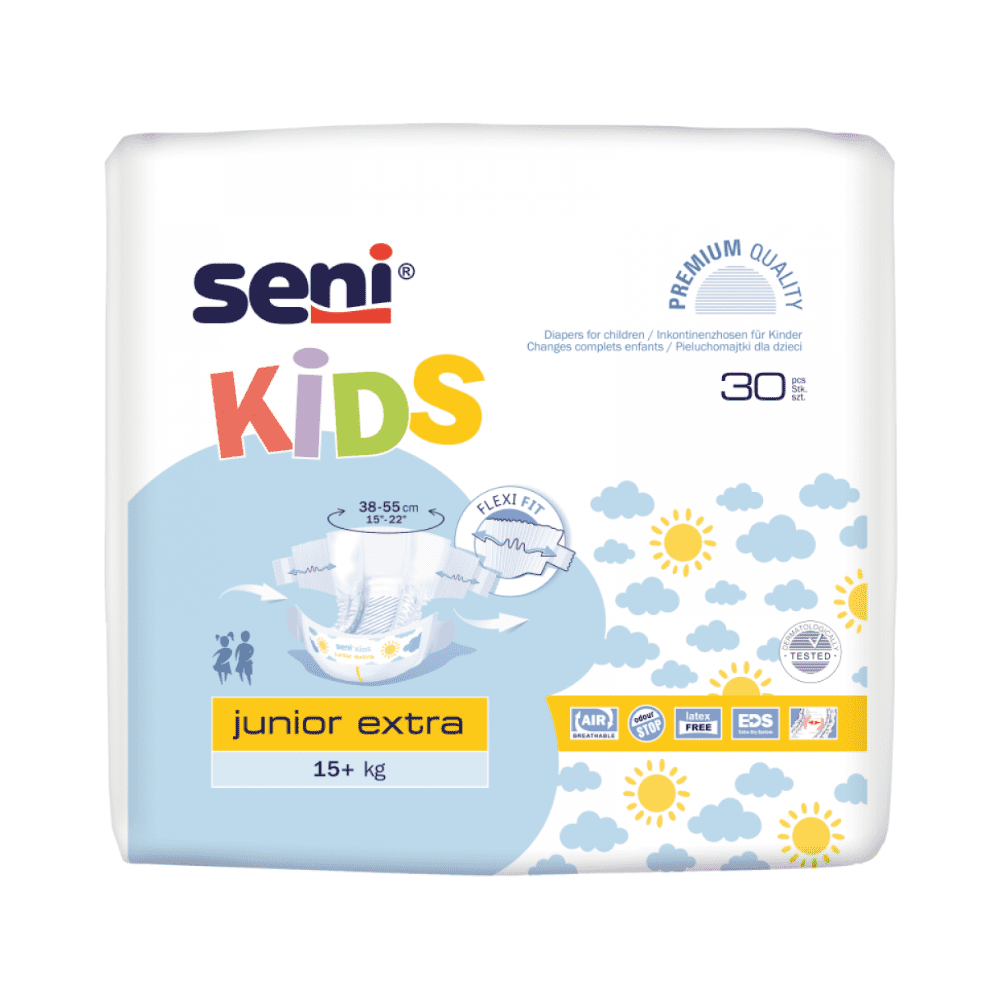 Seni Kids Junior Extra Inkontinenzhosen, 15+ kg | Packung (30 Stück)-1