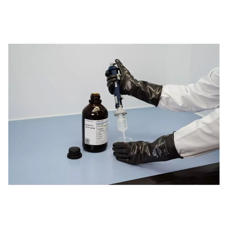 AMPri SolidSafety ChemV Full Stabile Brom-Butyl-Chemiekalienschutzhandschuhe mit Viton Außenschicht-zoom-