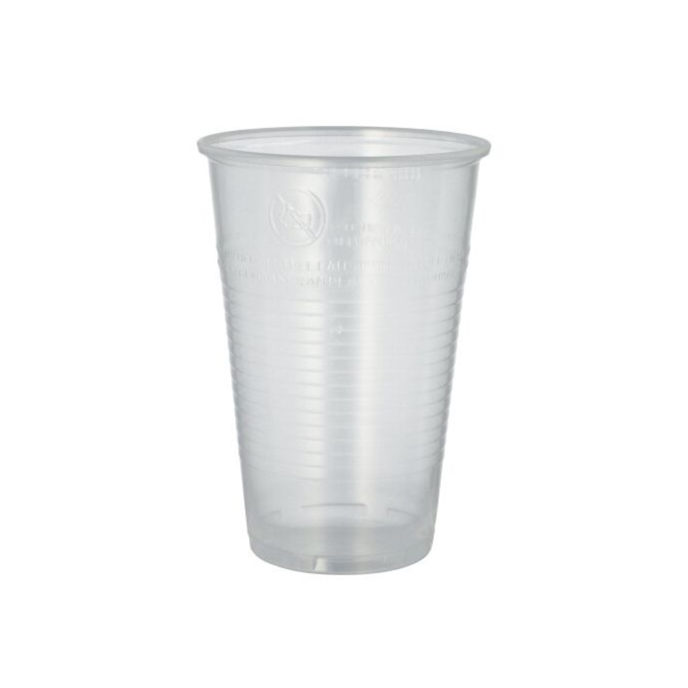 Starpak Plastikbecher (PP) 0,5 l Ø 9,5 cm · 13,7 cm transparent mit Schaumrand | Folie (50 Stück)-zoom-1