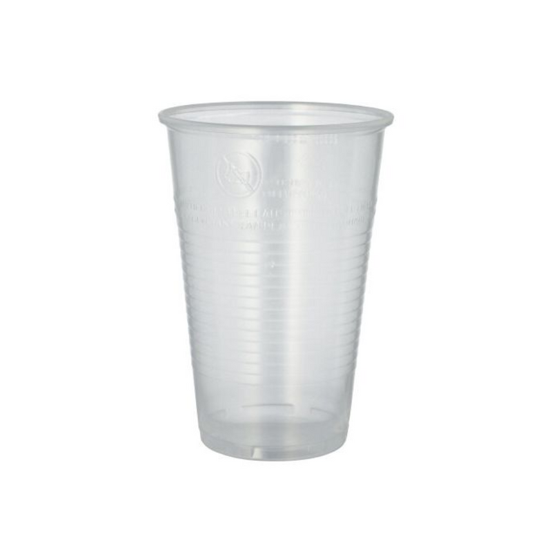 Starpak Plastikbecher (PP) 0,5 l Ø 9,5 cm · 13,7 cm transparent mit Schaumrand | Folie (50 Stück)-zoom-