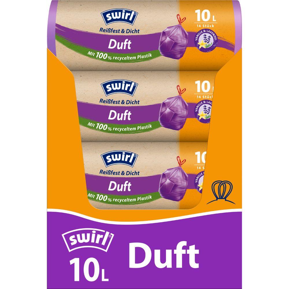 Swirl Duft-Müllbeutel Vanille-Lavendel 10 l Reißfest & Dicht | Rolle (14 Beutel)-zoom-3