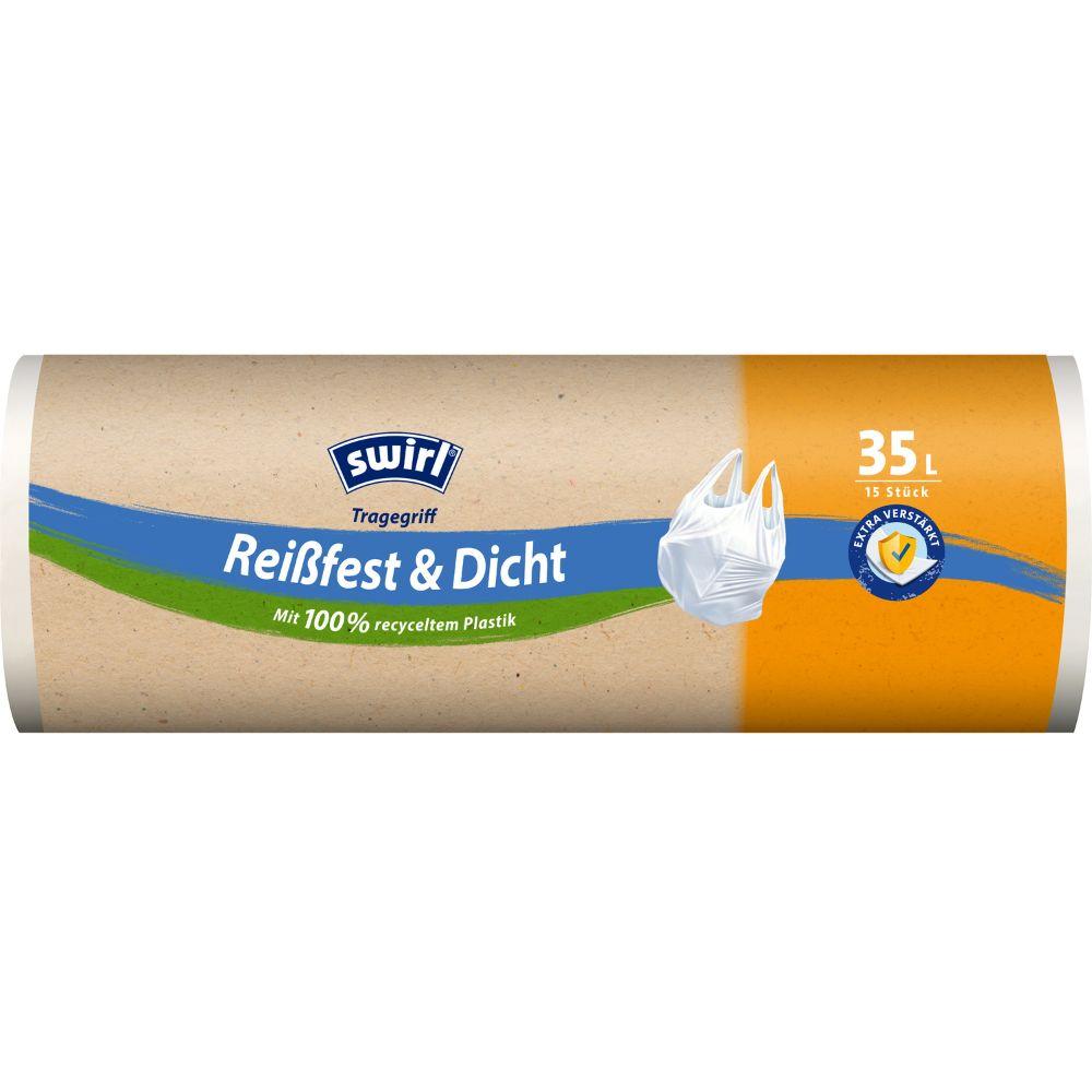 Swirl Tragegriff-Müllbeutel 35 l Reißfest & Dicht | Rolle (15 Beutel)-1