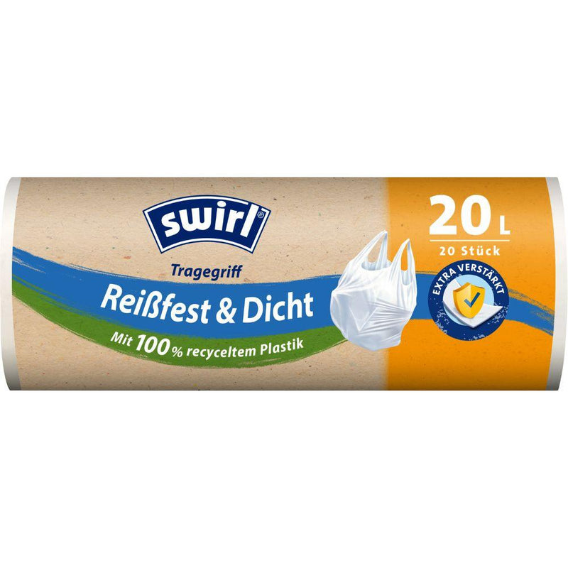 Swirl Tragegriff-Müllbeutel 20 l Reißfest & Dicht | Rolle (20 Beutel)-zoom-