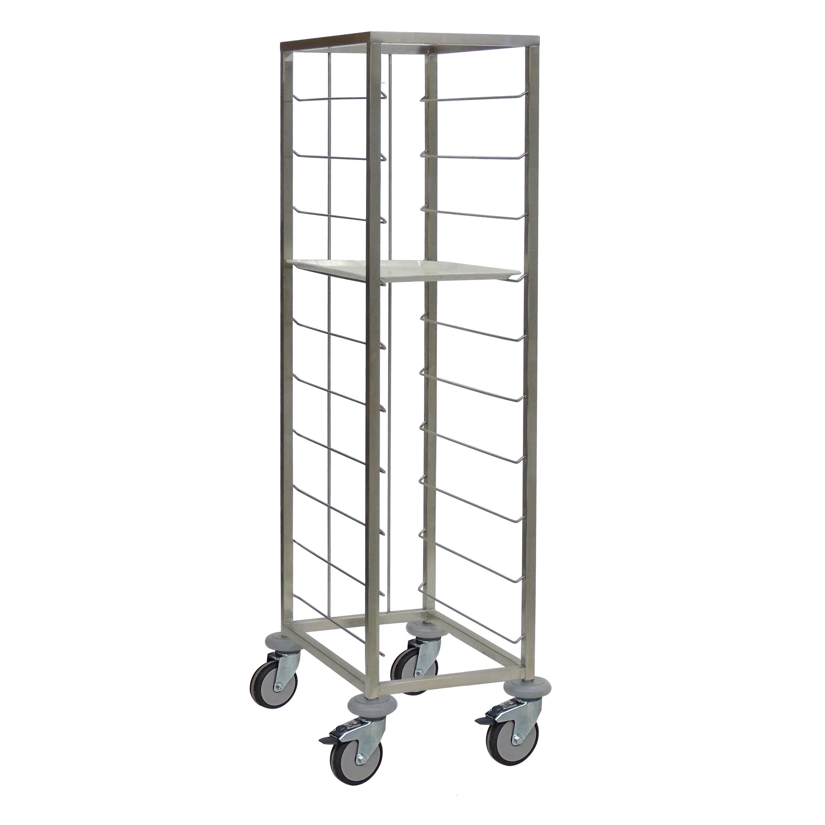 Novocal Tablettwagen Material: Edelstahl 1-reihige Ausführung Geeignet zur Aufnahme  von 10 Tablet | Packung (1 Stück)