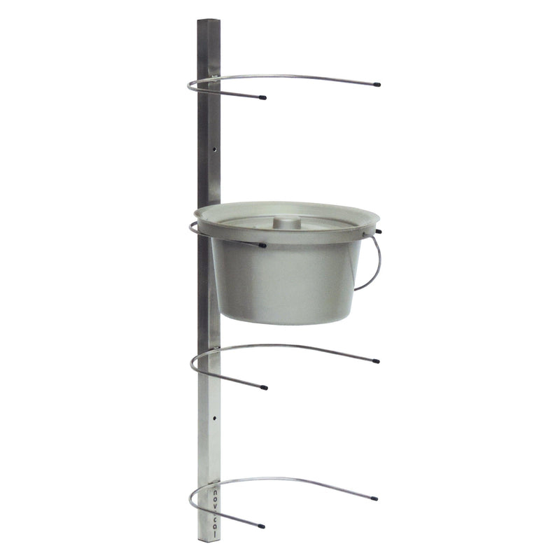 Novocal Toiletteneimer-Wandhalterung Material: Edelstahl für 4 Toiletteneimer  Gesamtmaße: 260 x 2 | Packung (1 Stück)-zoom-