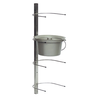 Novocal Toiletteneimer-Wandhalterung Material: Edelstahl für 4 Toiletteneimer  und 4 Steckbecken | Packung (1 Stück)