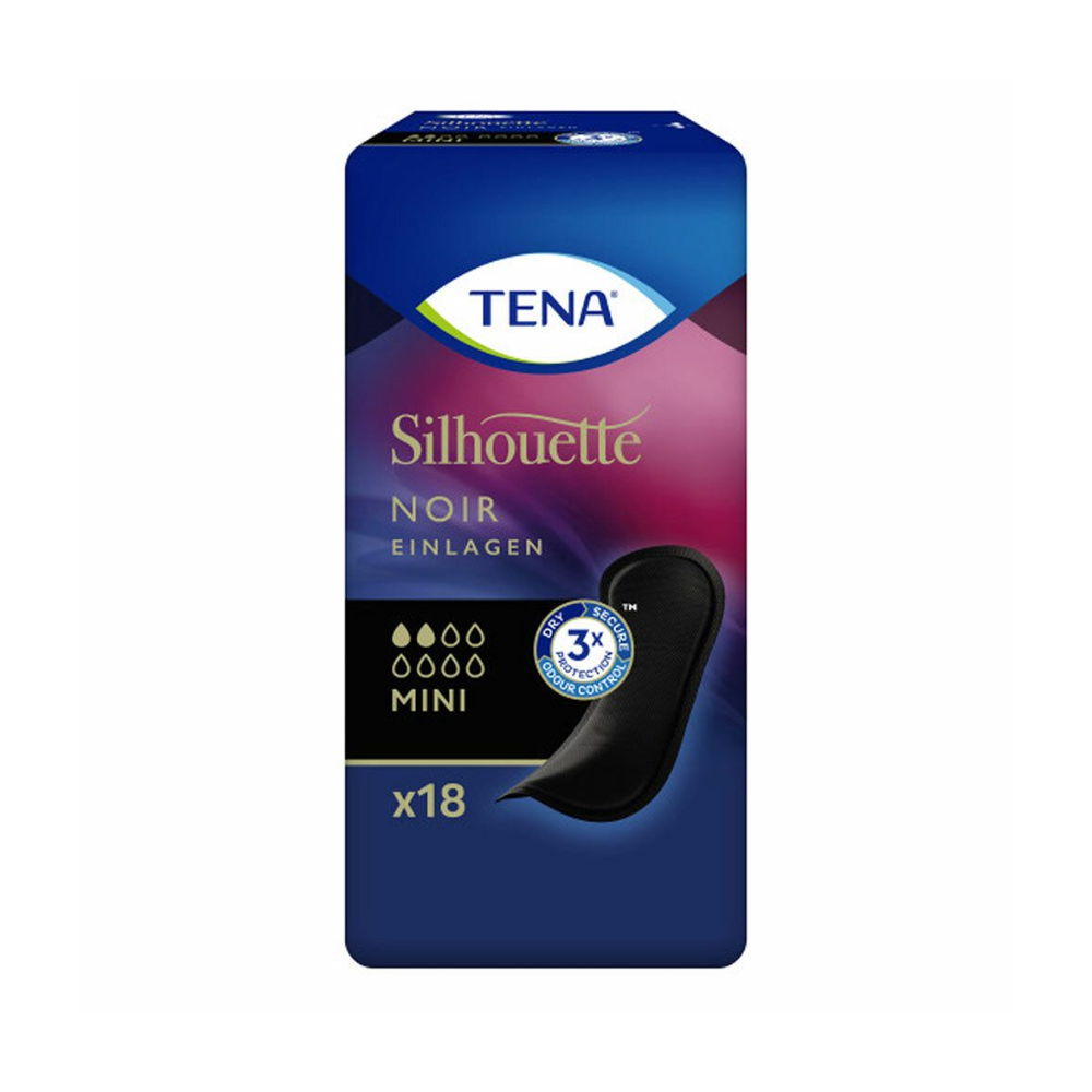 TENA Silhouette Noir Mini Slipeinlage, schwarz | Packung (18 Stück)-zoom-1