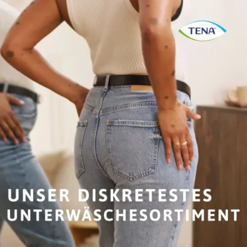 TENA Silhouette Plus Black Inkontinenzslips Gr. M | Packung (12 Stück)