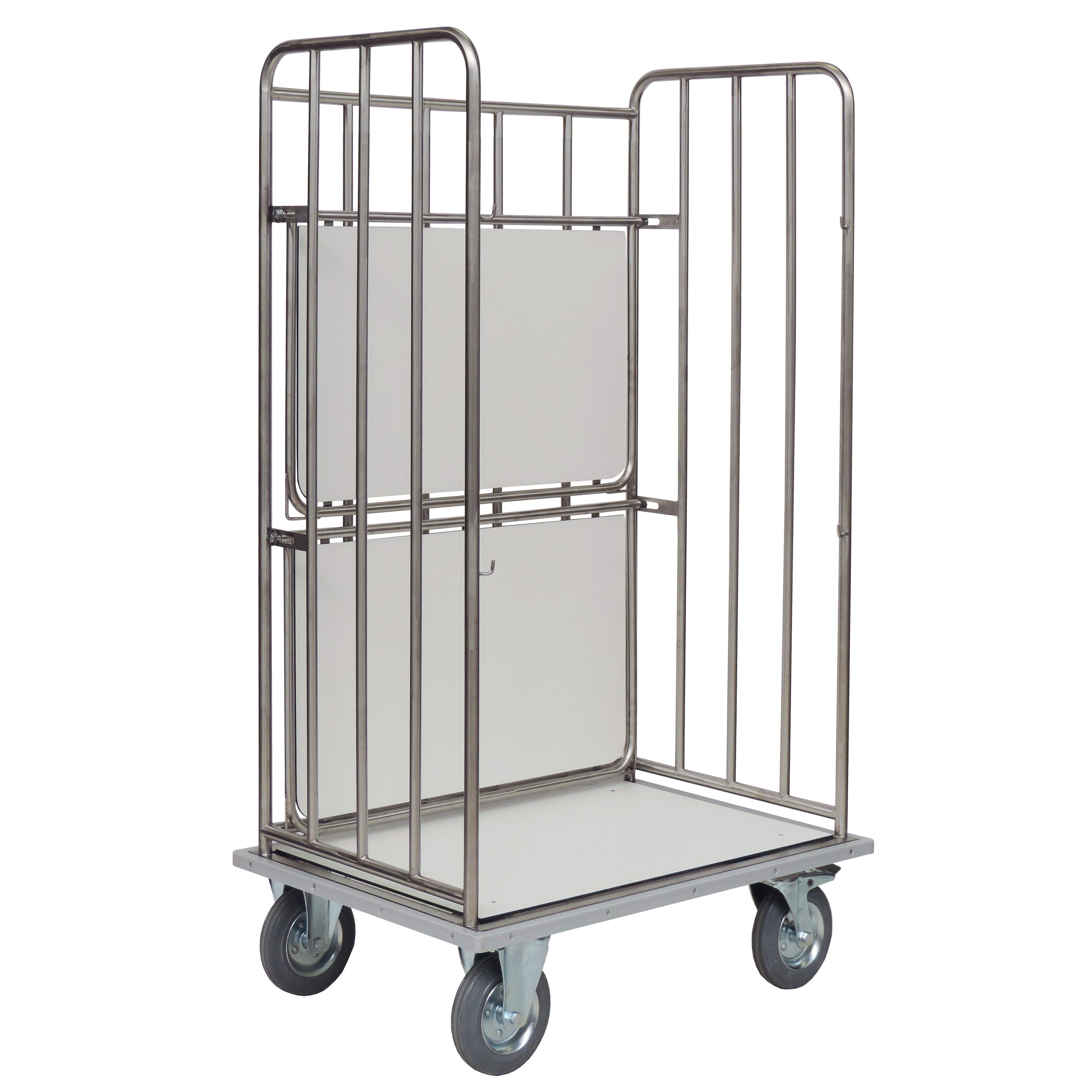 Novocal Transportwagen mit klappbaren Zwischenböden Rahmen: Edelstahl Sämtliche Rohrverbindungen s | Packung (1 Stück)