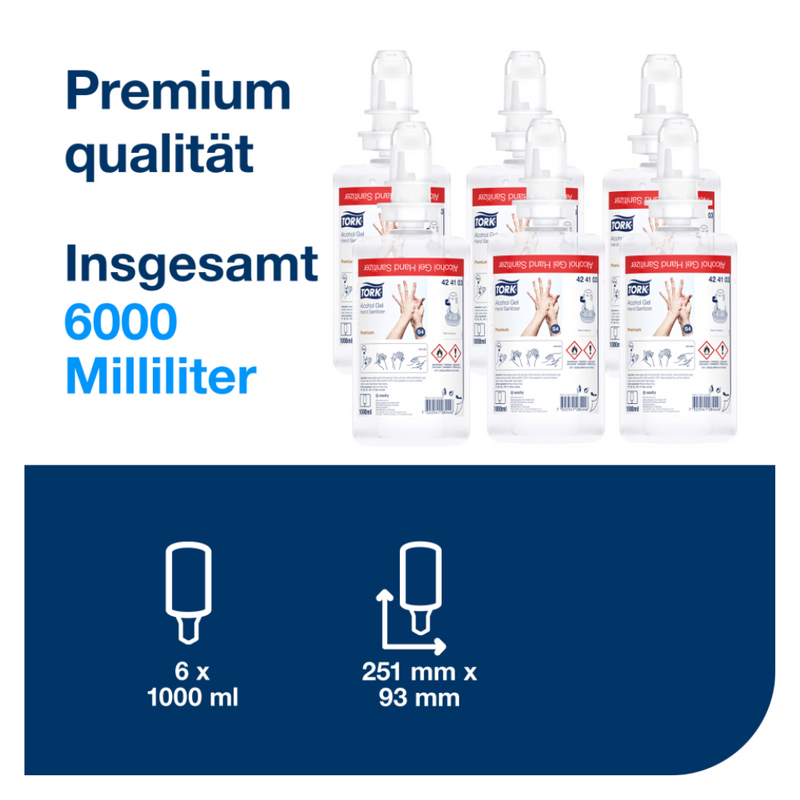 Auslaufartikel: Tork 424103 Händedesinfektionsgel S4 | Karton (6 Flaschen)-zoom-