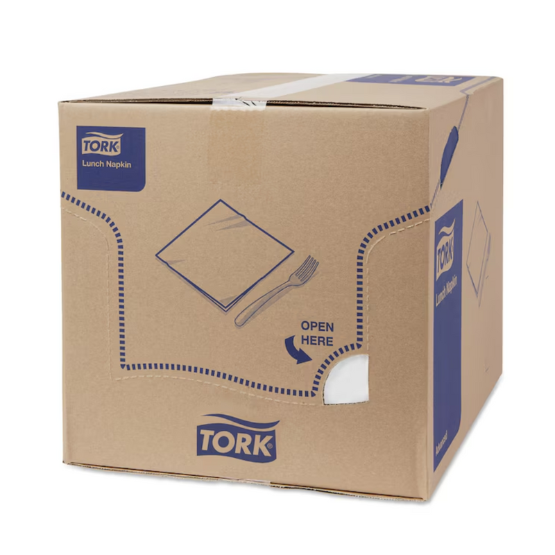 Tork 477414 Soft Lunchservietten Weiß Advanced 3-lagig | Karton (10 Packungen)-zoom-