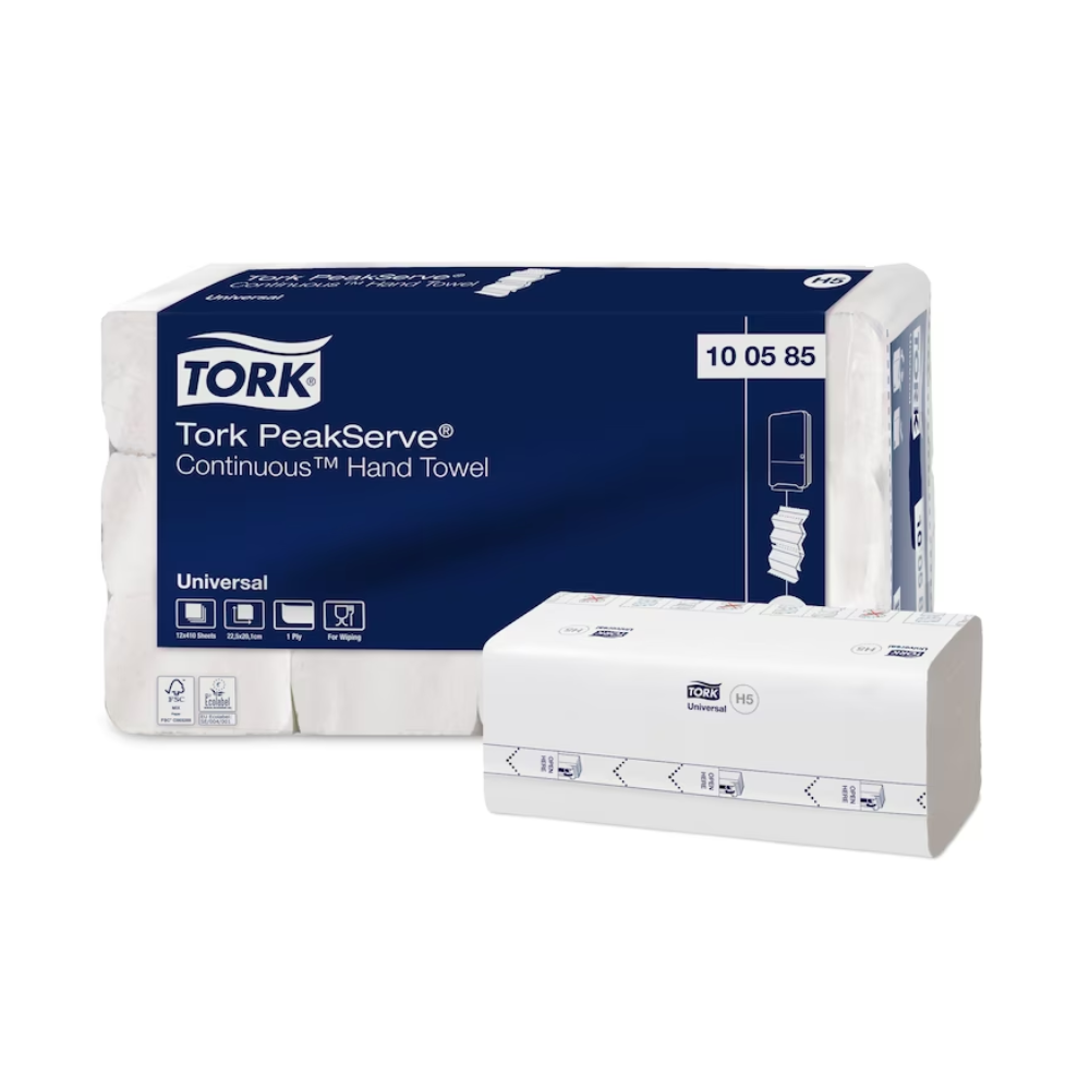 Tork PeakServe® 100585 Endlos™ Handtücher Universal H5 1-lagig | Karton (12 Packungen)