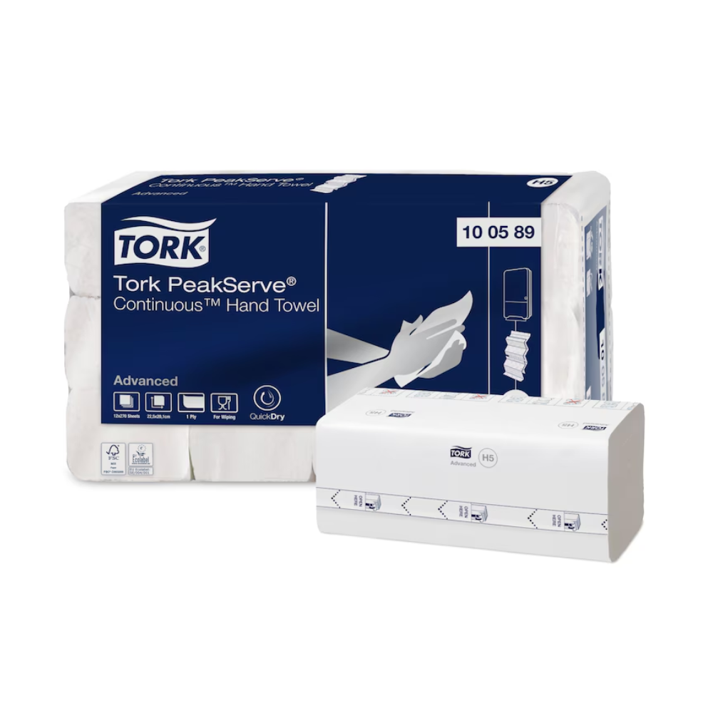 Tork PeakServe® 100589 Endlos™ Handtücher Advanced H5 1-lagig | Karton (12 Packungen)-zoom-1