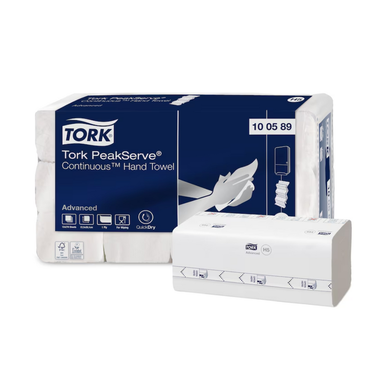 Tork PeakServe® 100589 Endlos™ Handtücher Advanced H5 1-lagig | Karton (12 Packungen)-zoom-