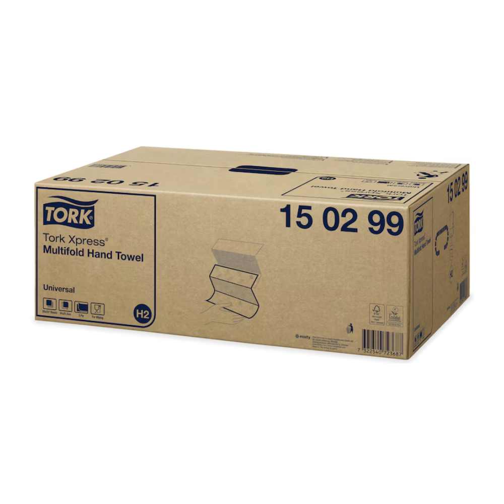 Tork Xpress® 150299 Multifold-Handtücher Universal H2 2-lagig 23,4cm | Karton (20 Packungen)
