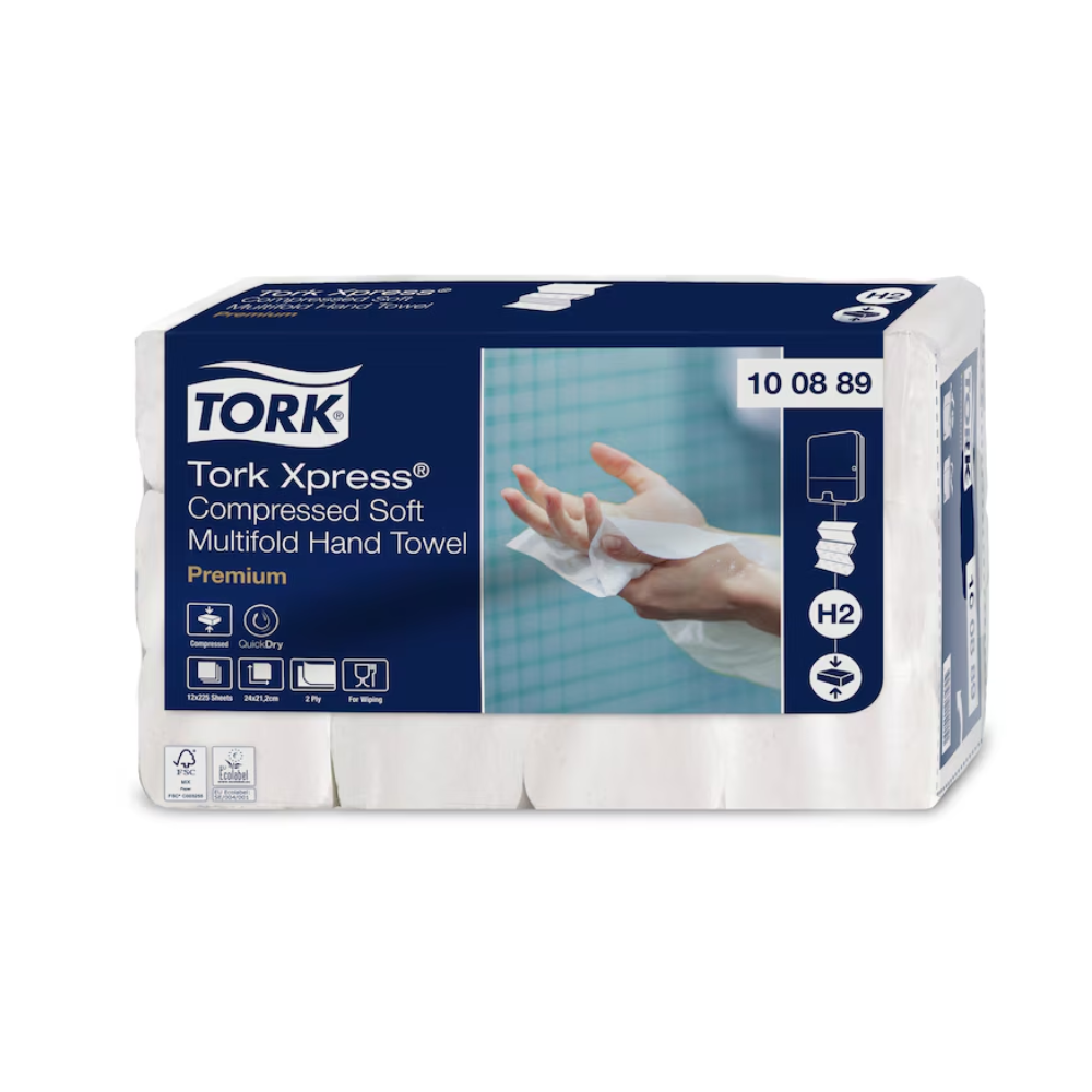 Tork Xpress® Komprimierte Weiche Multifold-Handtücher Premium H2 2-lagig-zoom-2