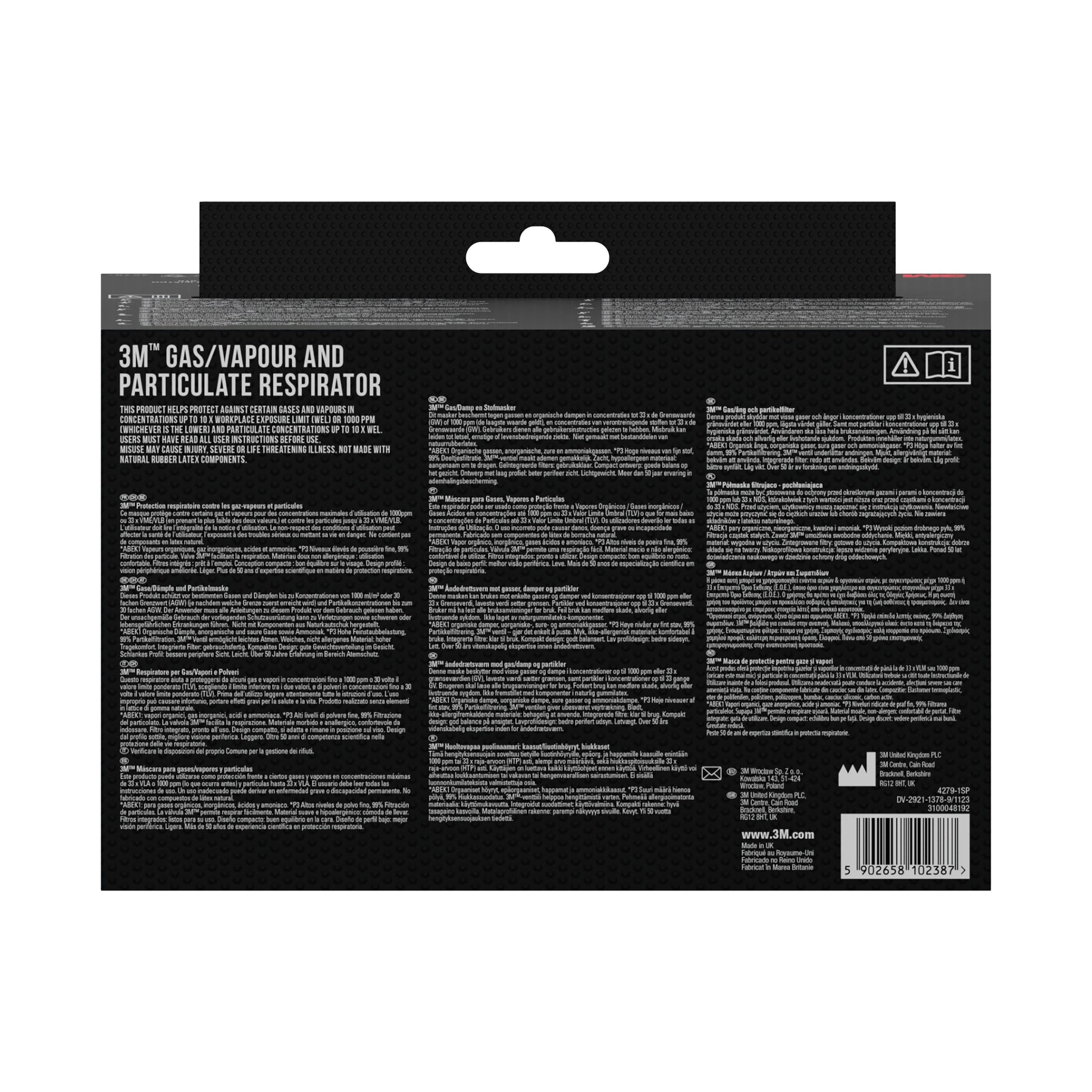 3M™ Atemschutzmaske mit integrierten Filtern-9