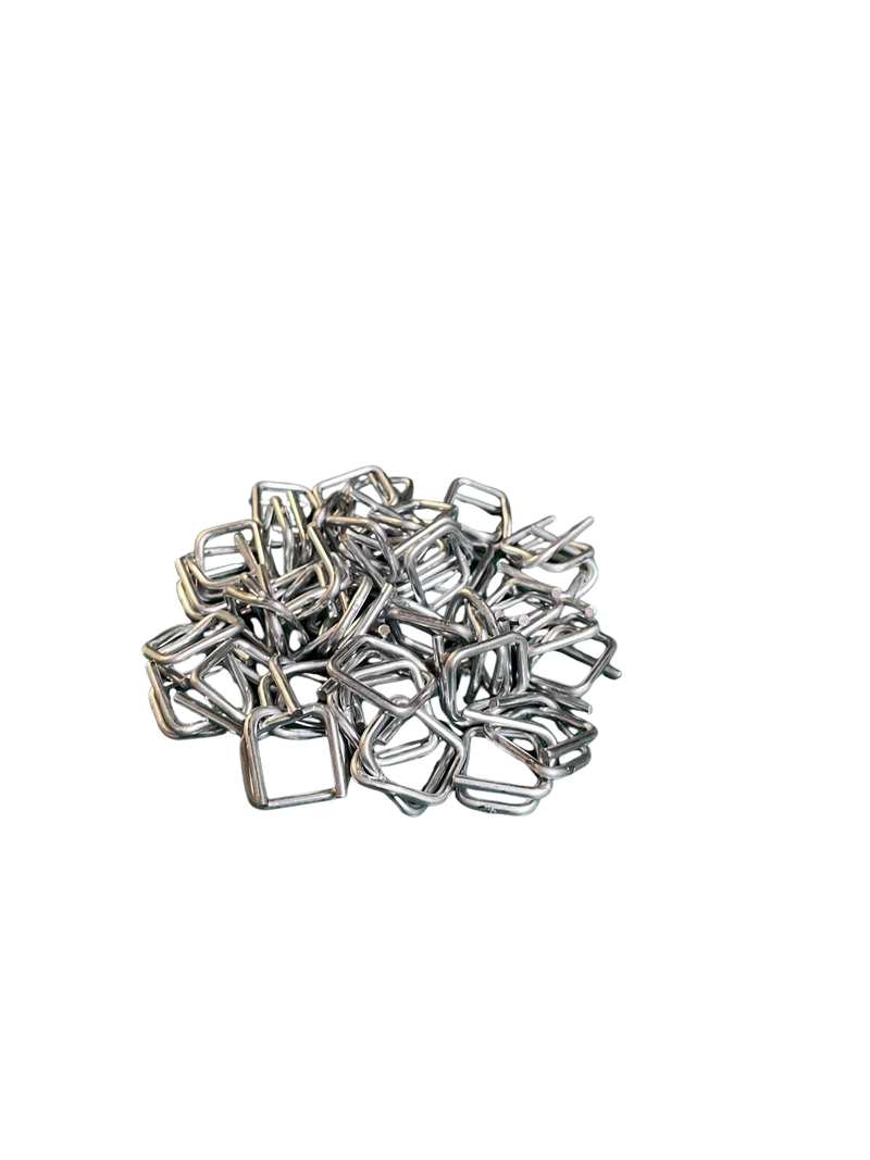 1000 Verschlußschnallen Stahl verzinkt für 13 mm Polyester-Umreifungsband-zoom-