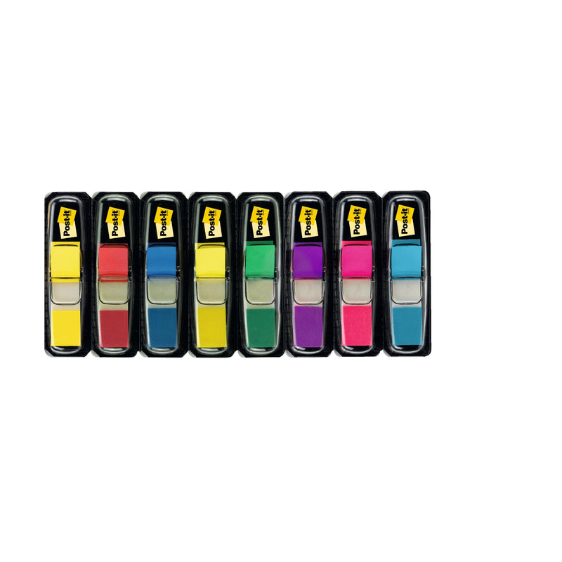 Post-it® Index Haftstreifen, Mini, Verschiedene Farben, 11.9 mm x 43.2 mm, Promotion, 35 Haftstreifen/Spender, 5 Spender + 3 Gratis/Packung | Packung (1 Stück)-zoom-