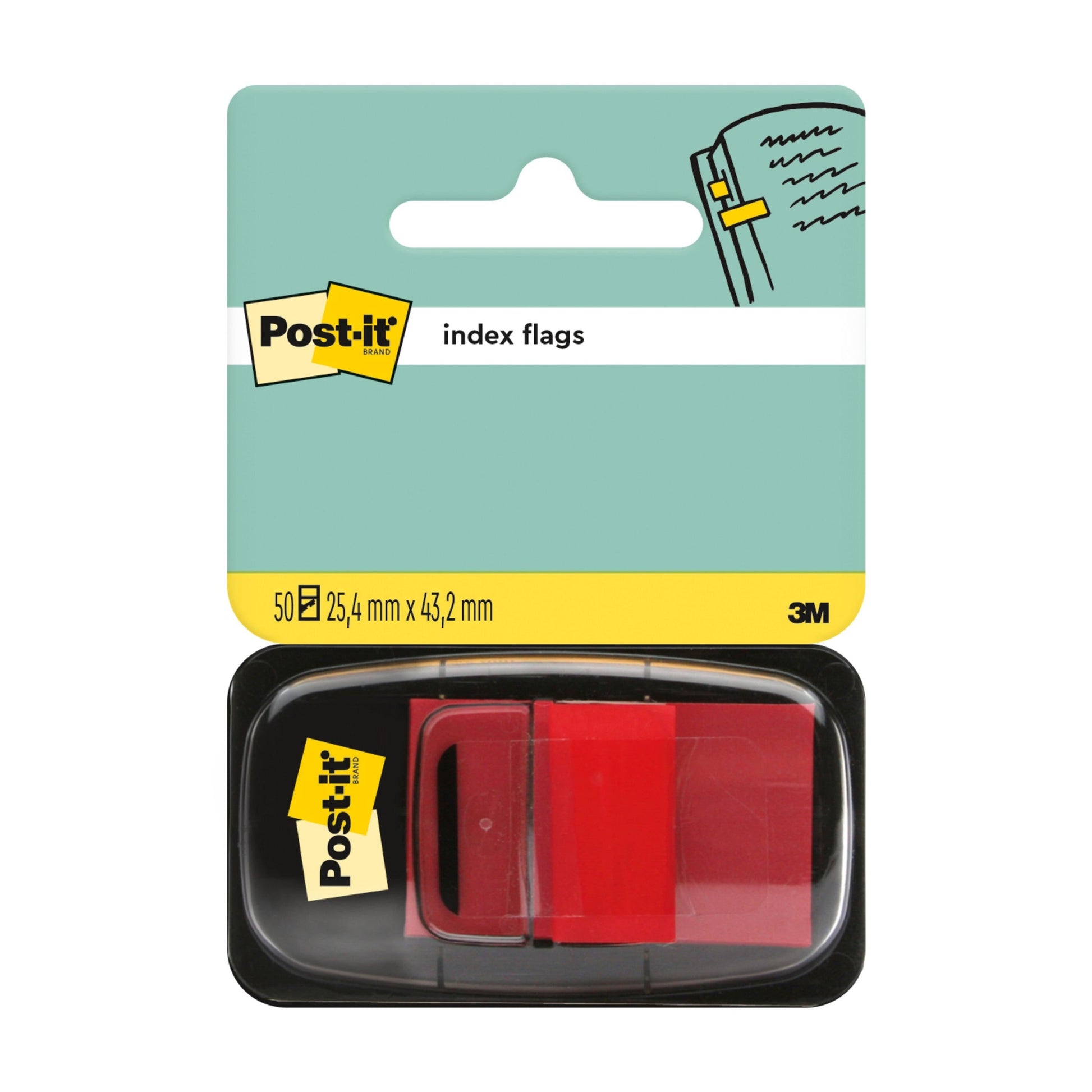 Post-it® Index Haftstreifen, Standard, 25,4 mm x 43,2 mm, 50 Haftstreifen/Spender-3