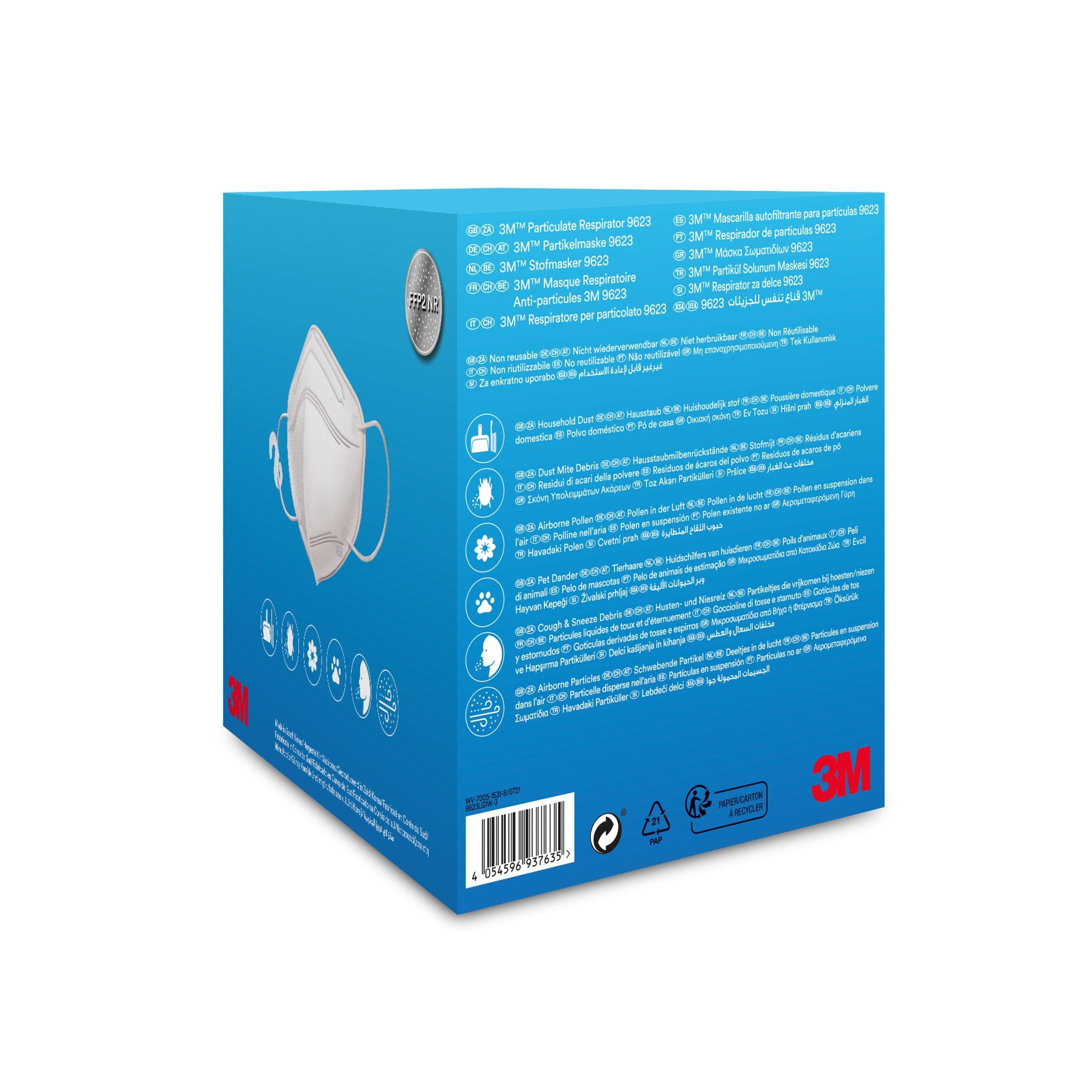 3M™ Partikelmaske 9623, 3/Packung | 1 Stück-zoom-5