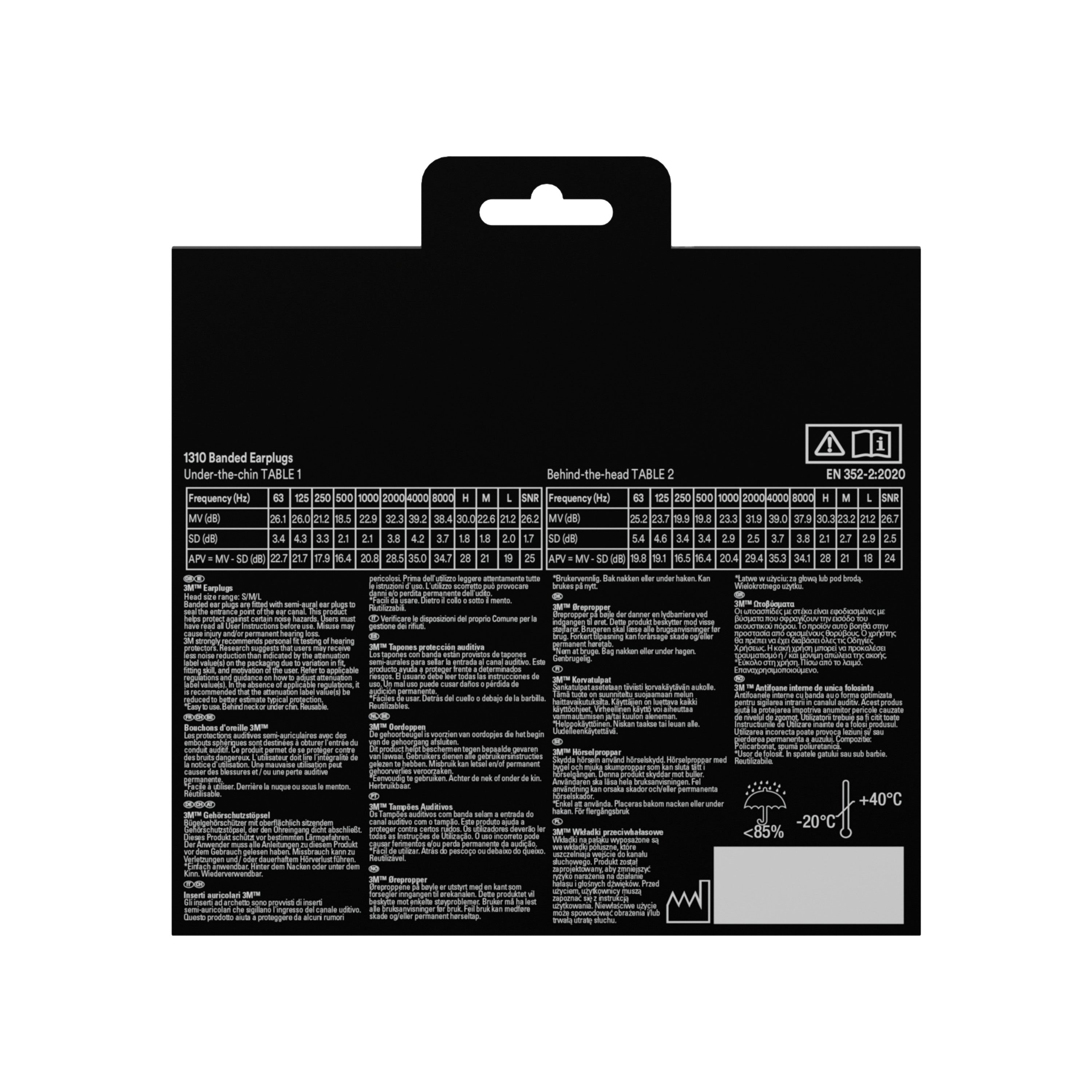 3M™ Bügelgehörschutz 1310 + 2 Paar Ersatzstöpsel, SNR-Wert 24 - 25 dB (je nach Trageposition), Orange, 1BE+2PRRP/Packung | Packung (1 Stück)-zoom-4