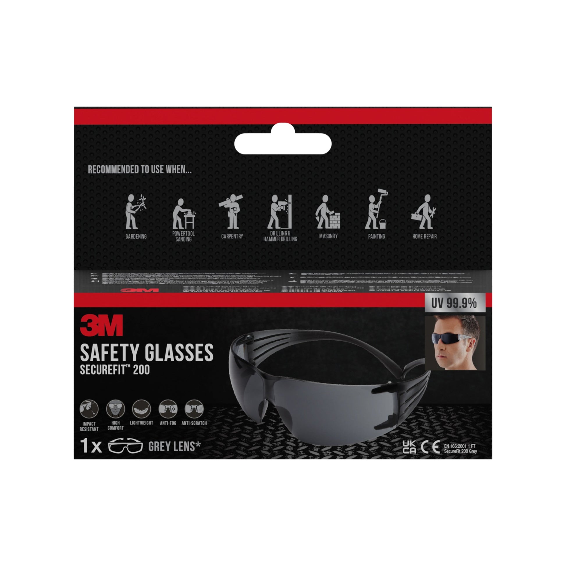 3M™ SecureFit™ Schutzbrille 200-3