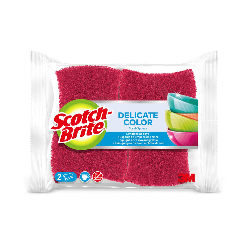 Scotch-Brite® Delicate Color nicht kratzender, Reinigungsschwamm, 2 Stück pro Packung | Packung (1 Stück)-zoom-