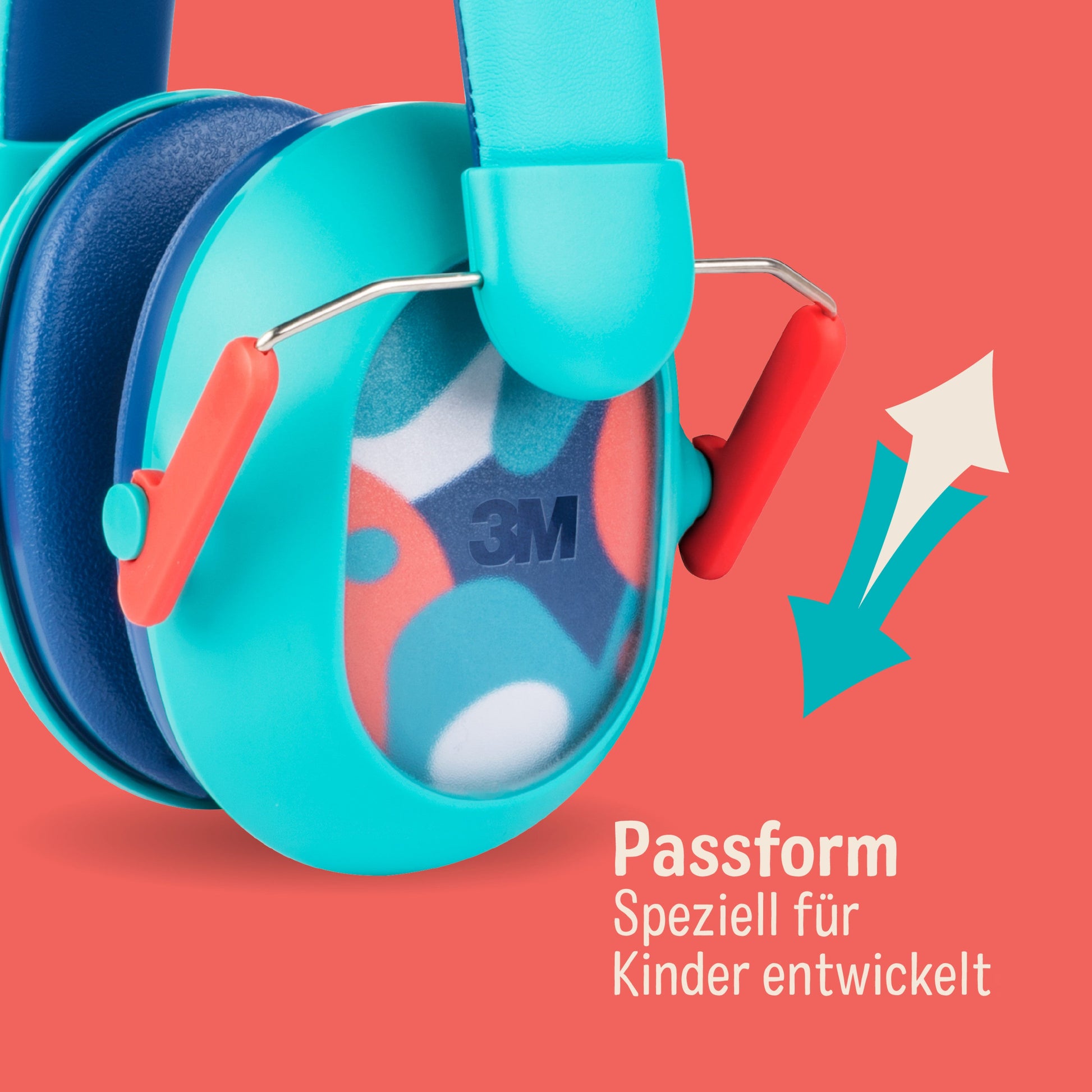 3M™Gehörschutz für Kinder mit Gehörschutz PKIDSP-TEAL-E, türkis (87-98 dB) | Packung (1 Stück)-5